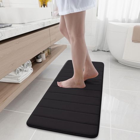 Paillasson Intérieur Antidérapant 40 x 120 cm, Tapis d'entrée Lavable en Machine, Tapis Entrée Intérieur Doux, Absorbant et Résistant, Antidérapant Durable Ultra, Noir (1/5)