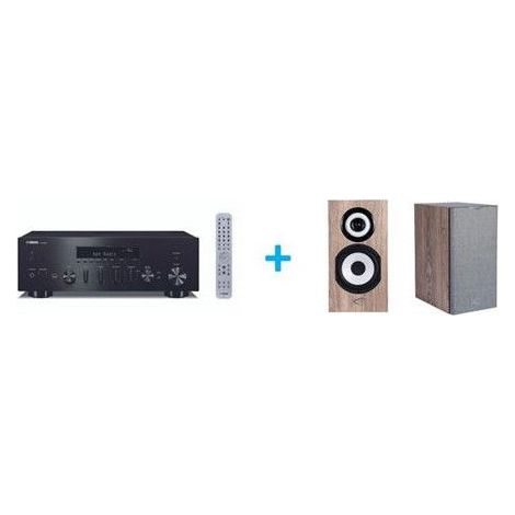 Amplificatore Hi-Fi Yamaha R-N600A Nero + una coppia di diffusori da libreria Cabasse Minorca MC40 Rovere