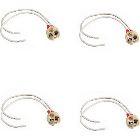4 x MR16 GU5 3 prise Halogen ampoule LED support base céramique Cable principal fil connecteur (1/3)