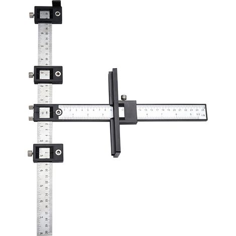 Règle multifonction de perçage et de positionnement / Gabarit de pose pour menuiserie