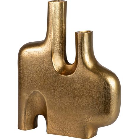 Vase en aluminium doré 30 x 7 x 36 cm