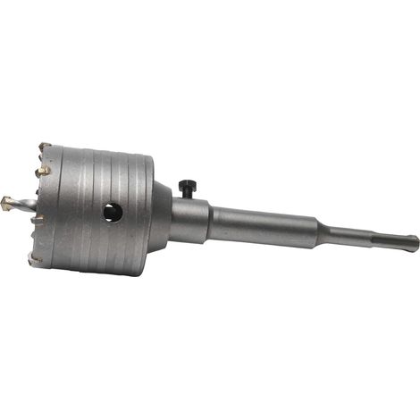 WERKA PRO Scie trépan SDS+ en carbure de tungstène, idéale pour maçonnerie et bricolage, longueur 160 mm, diamètre 68 mm, fixation rapide SDS+, robuste et durable, couleur argent. (1/5)