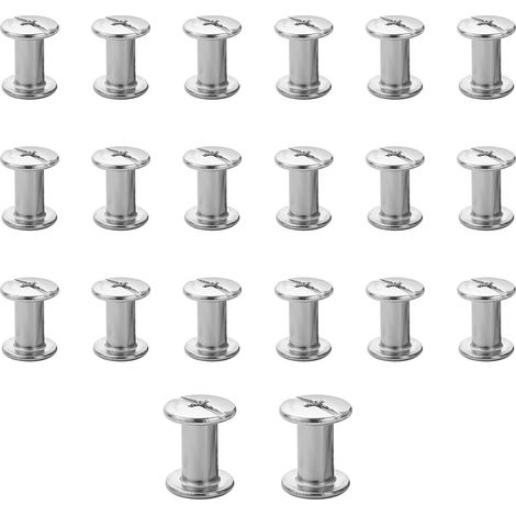 20 Kits Vis Chicago Screws,M510mm Chicago Vis de reliure Argenté (1/5)