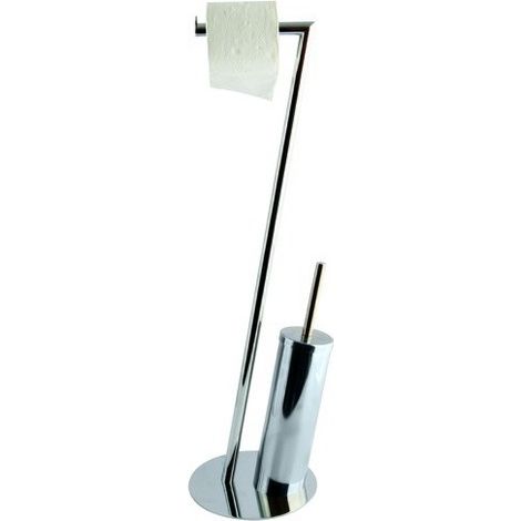 Combiné Wc en Acier Chromé Gris MSV (1/4)