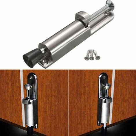 Butoir De Porte A Ressort - Alliage De Zinc Et Caoutchouc - Pour Portes Interieures Et Extérieures - Commande Au Pied - 1 Unite (1/4)