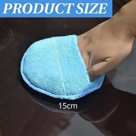 éponge à polir à Main en Microfibre de 4,150x25 mm,Tampon applicateur de Cire,Produits de Polissage,Nettoyeur de Peinture, (1/5)