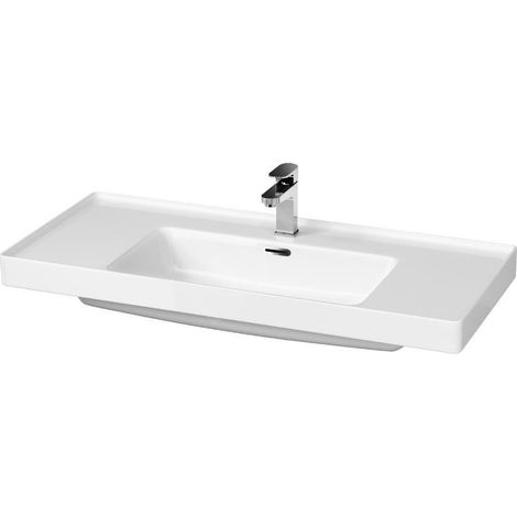 Cersanit Crea - Lavabo 101x46 cm, avec trop-plein, trou pour robinetterie, blanc K114-018 (1/3)