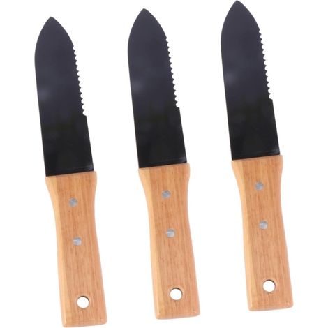 3 Pièces Couteau Outils Outil De Pelle Outil De Creusement du Pelle à Terre Outil De Jardinage Pelle à Main Coupe- Pelle Antirouille Black Acier Inoxydable (1/5)