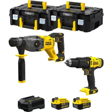 STANLEY FatMax Kit SVK201 (SFMCH900 + SFMCD711 + 2 x 4,0 Ah + Cargador + 2 x TSTAK II) (1/5)