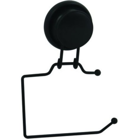 Porte Rouleau papier Wc ou serviettes à ventouse Acier Noir mat MSV