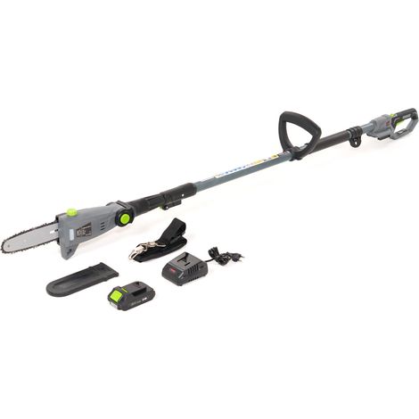 Sierra de Pértiga Eléctrica 20V, Oregon, Batería 1x2Ah, Herramienta de Jardinería, Cortes Precisos y Eficientes para Árboles y Arbustos.