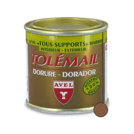 Peinture dorure Tolémail or riche 50ml – Antirouille et primaire pour métal – Fort pouvoir couvrant – Résine acrylique en phase solvant – Avel (1/5)