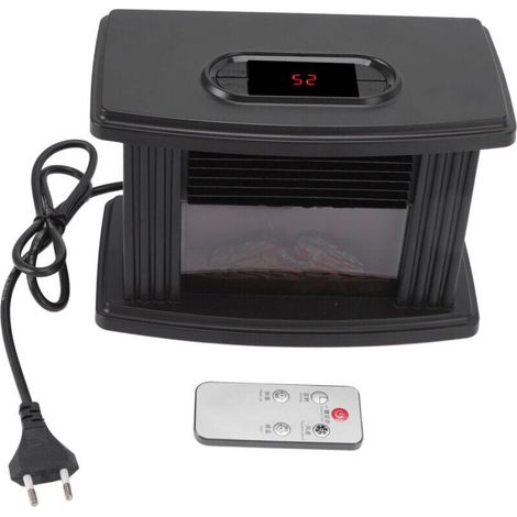 Réfonce de cheminée électrique 1000W Poêle de table en uniforme rapide portable avec télécommande (1/4)