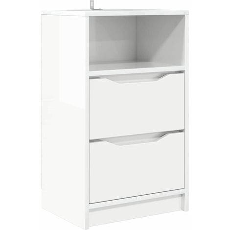 Maison Exclusive - Nachttisch Hochglanz Weiß 40 x 30 x 467 cm Hol