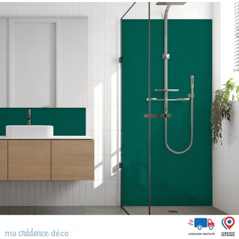 Panneau de douche : Vert opale - Alu composite - 90 - 245 (1/3)
