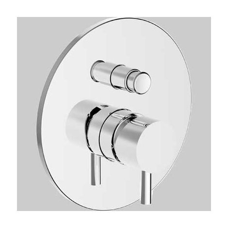 PIASTRA E LEVA PER INCASSO DOCCIA CON DEVIATORE JABIL - Cromo