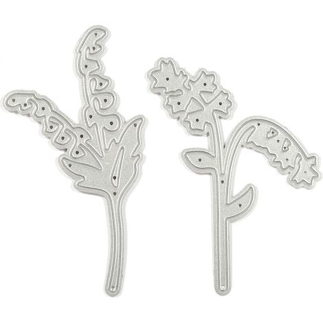 Matrice De Découpe Métallique - Acier Au Carbone Pour Loisirs Créatifs - Bordure Herbe Et Points - Scrapbooking Et Cartes - 1 Pièce (1/2)