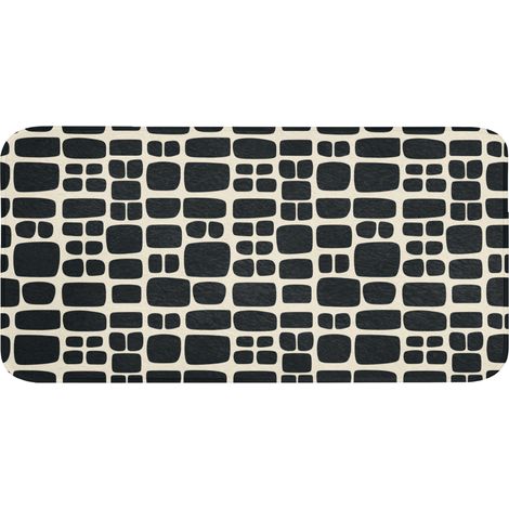TAPPETINO DA BAGNO Moderno - Organico - Nero 120x60 cm