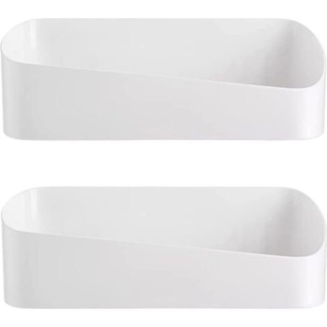 1 Étagère murale, plastique, forme géométrique, sans perçage, adhésif fort, salle de bain cuisine (1/5)