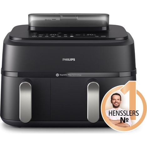 Philips 5000 Series NA551/00 Freidora de Aire Negra y Plata