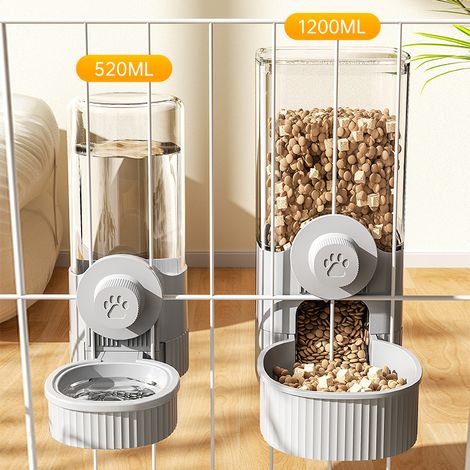 1 Distributeur eau nourriture, Gamelle suspendue, Bol alimentation, Accessoire chat chien, Intérieur extérieur voyage