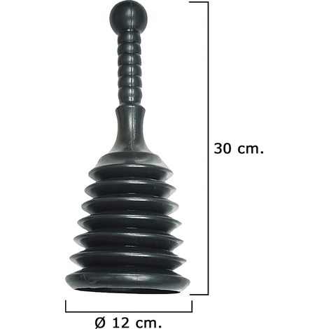 Gummibalgkolben Ø 12 cm./Höhe 30 cm.