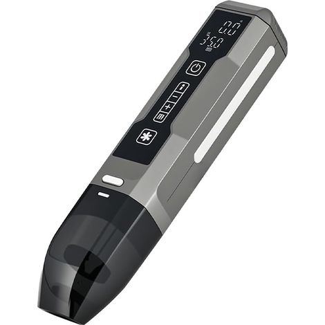 Pompe à Air Portable pour Voiture, Compresseur d'Air Sans Fil avec Aspirateur à Main, Démarreur de Secours, Lampe de Secours LED, Affichage Numérique, pour Motos, Vélos (4 en 1) (1/5)
