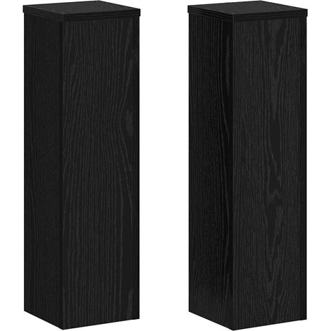 Maison Exclusive - Pflanzenständer 2 pcs Schwarz Eichen-Optik 17