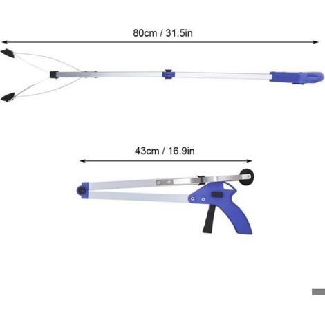 Outil de Ramassage, Ramasseur de Déchets, Outil de Ramassage des Déchets à Pince Pliable pour le Ramassage des Déchets de Feuilles (1/4)
