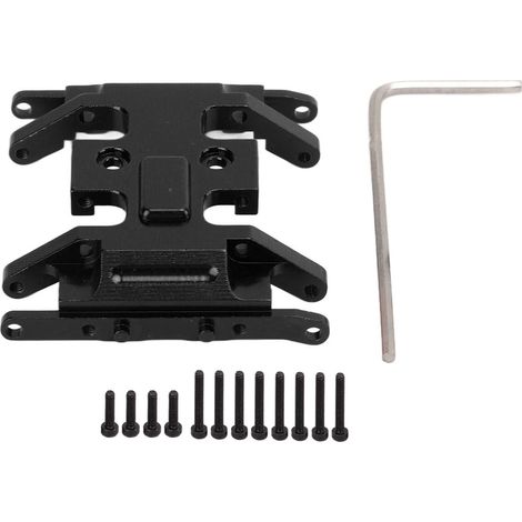 Carter RC Boîte de Vitesse Intermédiaire en Alliage d'Aluminium Haute Résistance, Pièce de Rechange Noire pour Voiture Radiocommandée (1/5)