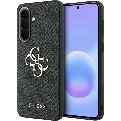 Custodia Guess in pelle 4G con logo in metallo per Samsung Galaxy A37 5G, colore nero. (1/5)