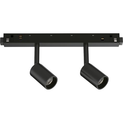 Ideal Lux Faretto Ego 2 luci LED integrato nero alluminio