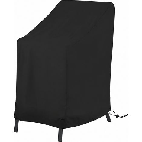 Housse empilable pour chaise de jardin 65 x 65 x 120/80 cm, tissu Oxford 210D, imperméable, coupe-vent et résistante aux UV (1/4)