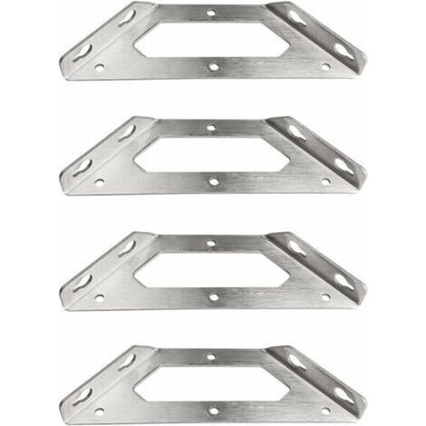 Murale Equerre Etagere Murale Equerre Metal de étagère Robuste Equerre Charge Lourde Inox Equerre Metal Etagere Triangle pour étagère Bureau de Cuisine Support D'étagère, 4 Pièces (1/5)