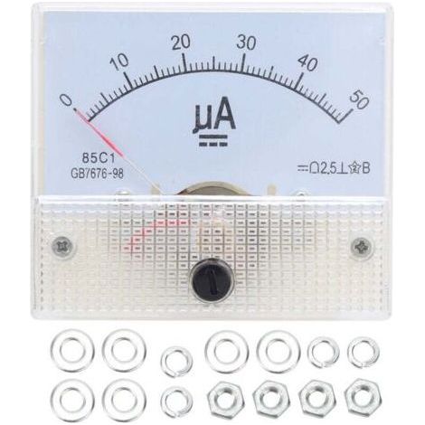 Ampèremètre analogique 0-50 µA, panneau de courant 85C1, précision 2,5, pour testeur de mesure de circuit automatique (1/4)