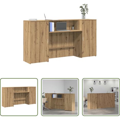 vidaXL Tresen - Empfangstheke Artisan-Eiche 200x50x103,5 cm Holzwerkstoff (1/5)