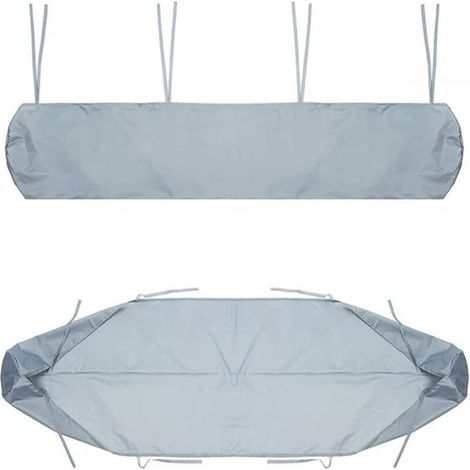 Housse auvent jardin 3,5m, 210D oxford anti-UV étanche, protection hiver (gris) (1/5)