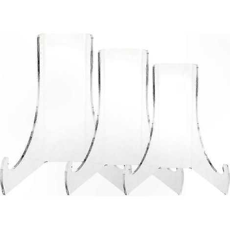 Transparenter Präsentationsständer für Schalen und Teegebäck, 3er-Set, stabile Konstruktion und hohe Belastbarkeit, ideal für Schaufenster und Auslagen. (1/5)