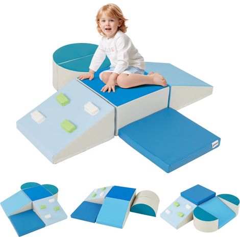 Juego de 6 bloques de escalada de espuma 40 x 40 x 20 cm juego de actividades educativas suaves de espuma EPE multicolor 200010763