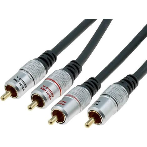 Cable noir RCAx2 1.2m