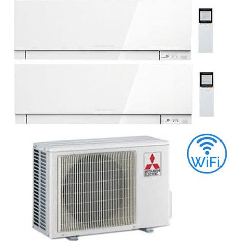 Mitsubishi Kirigamine Zen Wifi Weiß Dual Split Inverter Klimaanlage 9000 + 9000 BTU mit E.U. MXZ-2F33VF Klasse A++/A+ NEU