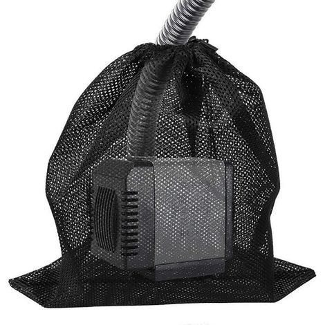Sac filtrant pour pompe à eau de 17,72 x 17,72 pouces avec cordon de serrage pour protéger les pompes à eau de bassin, barrière anti-débris en maille de 45 x 45 cm.