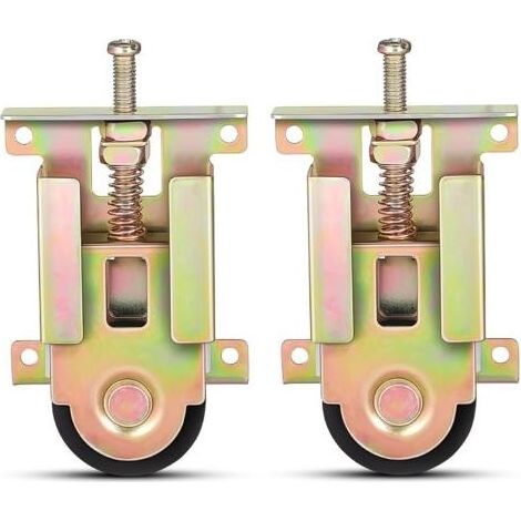 Lot de 2 rouleaux de porte de placard coulissante, roues de rechange à roulement à billes pour portes miroir en bois et métal, pièces d'entrepreneur durables pour un usage domestique (1/5)