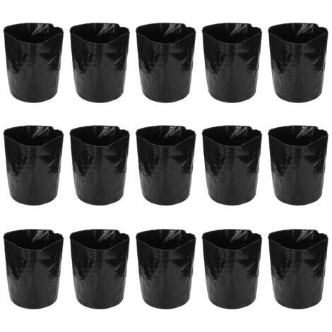 Lot de 15 Pots de Culture en Plastique Épais Noirs pour Semis et Repiquage 35x35 cm (1/5)