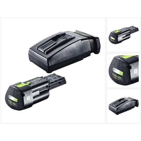 Batterie 18V 3,0Ah Li-Ion avec chargeur TCL 6 – Affichage LED – Bluetooth pour commande aspirateur – Pour ponceuses Festool (1/5)