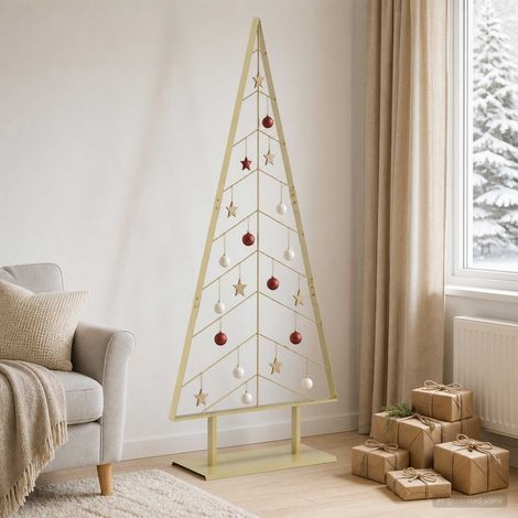 vidaXL Árbol de Navidad de metal con soporte KUOPIO 180 cm Acero (1/5)