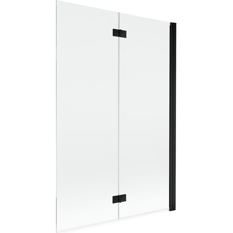 Mexen Mist mampara de ducha de 2 paneles derecha 120 x 150 cm, transparente, negro - 8A9-120-002-70-00-P (1/5)