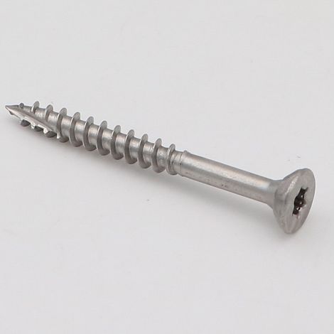 Vis bois TEKOR Inox A2 Tête fraisée Cranté TORX T20 4X35 Filetée sur 24 Pointe antifendage type 17 - 100 pièces (1/5)