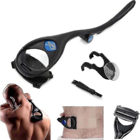 Rasoir dorsal réglable avec 2 lames de rechange (1/5)