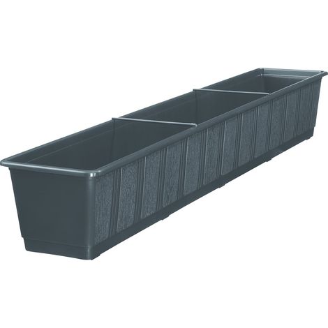 Geli Blumenkasten Standard 100 cm anthrazit Blumentopf Pflanzkasten PflanzgefÃ¤ÃŸ (1/3)